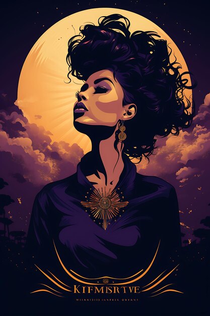 Poster of Empowering Women Silhouettes of Black Women in Leadership Ro Design Art 2D Tshirt Ink