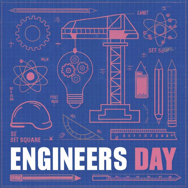 Photo a poster for the engineer day day day day in london