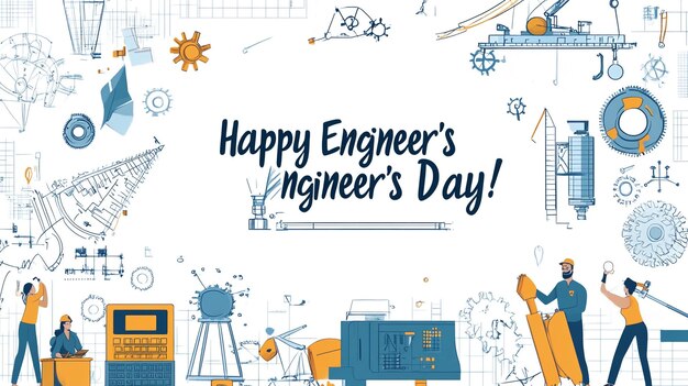 Photo a poster for the engineers engineers engineers engineering day