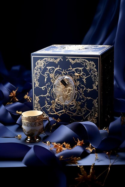 Premium AI Image  A Poster of an Exquisite Gift Box Unveiling Its Treasure Creative Concept 