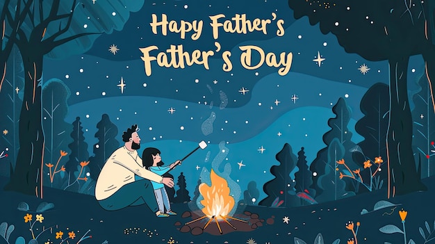 a poster for fathers day with fathers day written by father