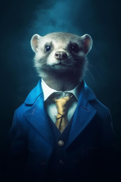 Premium AI Image | A poster for a ferret called the weasel