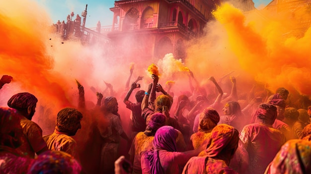 a poster of a festival called the festival of colors