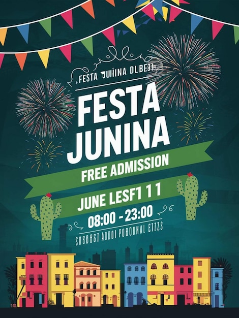 Foto un poster per una festa chiamata festival