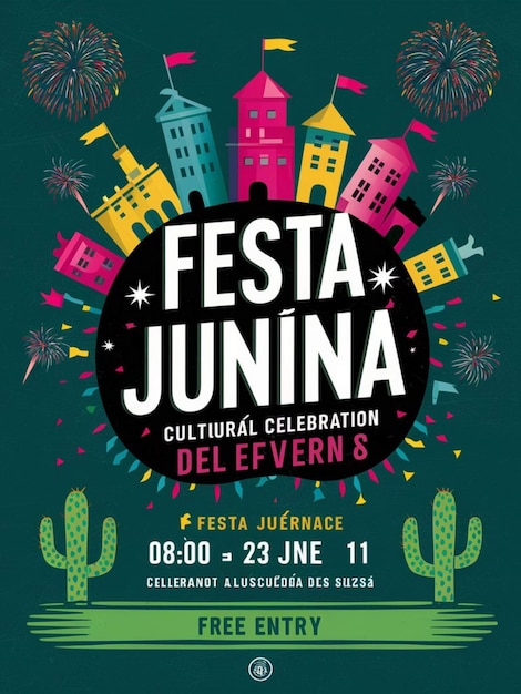 Foto un poster per una festa chiamata festival