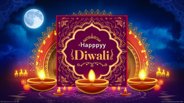 a poster for a festival called happy festival with candles and the words happy festival