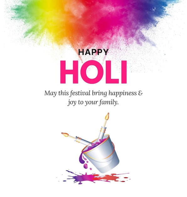 a poster for the festival that has the words holi festival on it