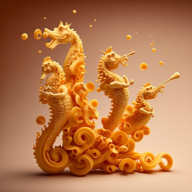 A poster for the food product called seahorses.