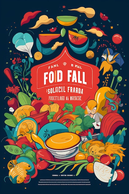 a poster for food that says food fall on it