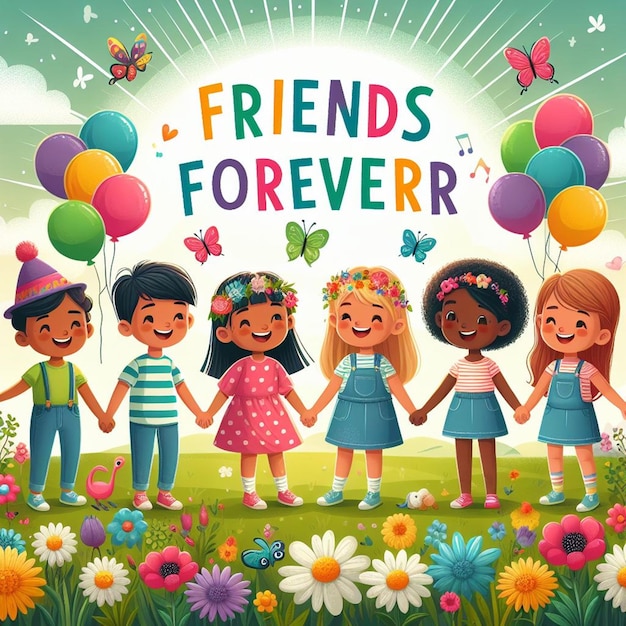 Photo a poster for friends forever forever forever for forever forever
