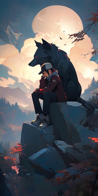 Постер к игре Boy and the wolf