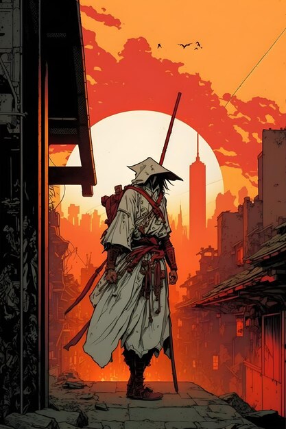 A poster for a game called the samurai.