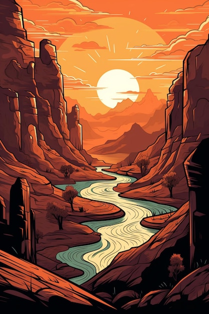 A poster for the grand canyon.