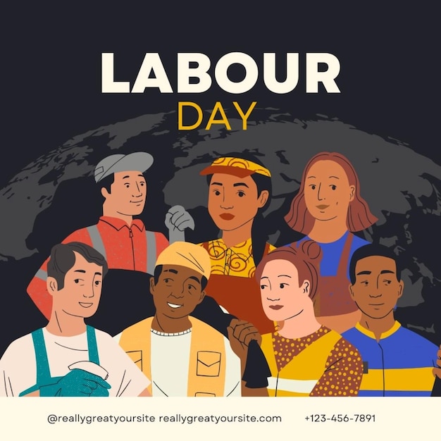 a poster of a group of people with a black background that saysday day