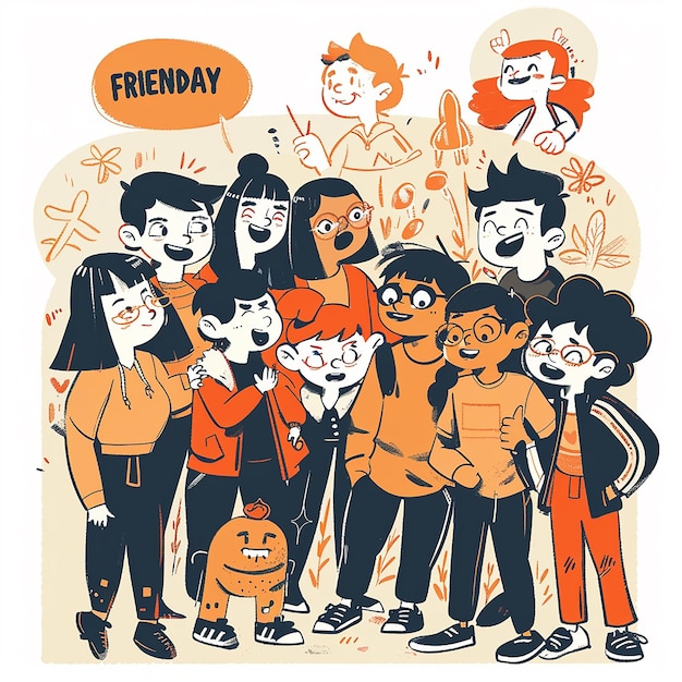 a poster of a group of people with different characters