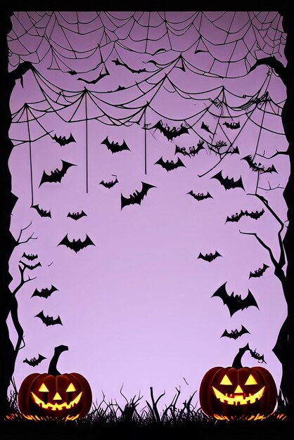 A poster for a halloween party with bats on it