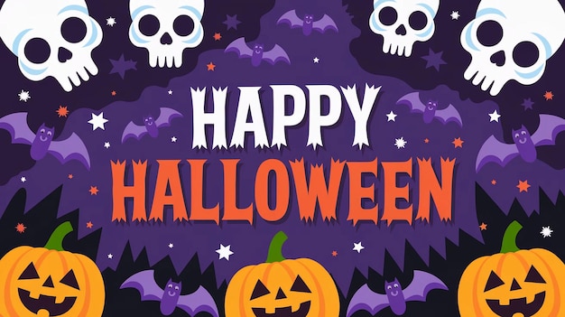 a poster for halloween with a pumpkin on it