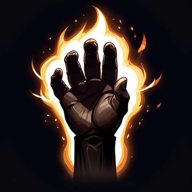 Photo a poster of a hand that says  a fire