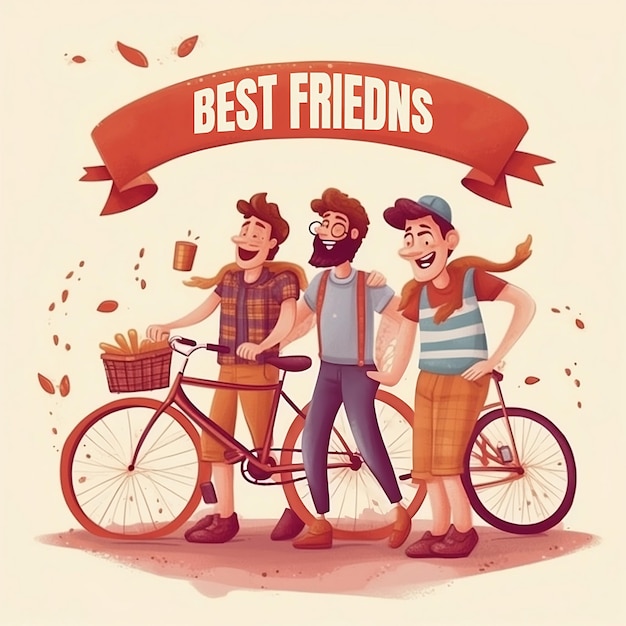 A poster for happy friendships day