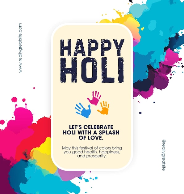 a poster for a happy holi greetings