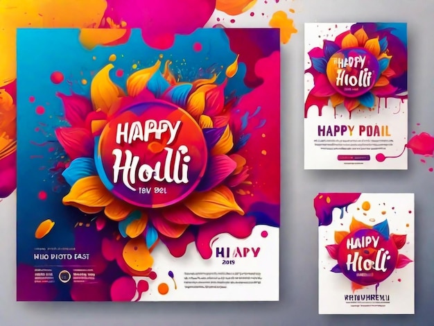 a poster for happy pom pom with colorful flowers on it