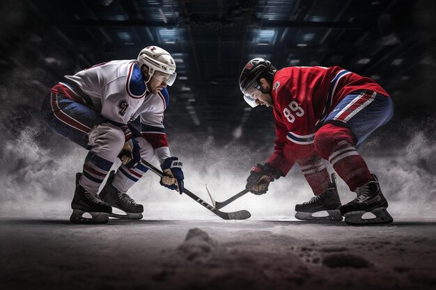 a poster for ice hockey player with the number 33 on the back of his jersey.