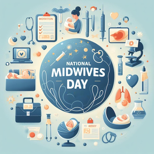 poster illustration for National Midwives Day