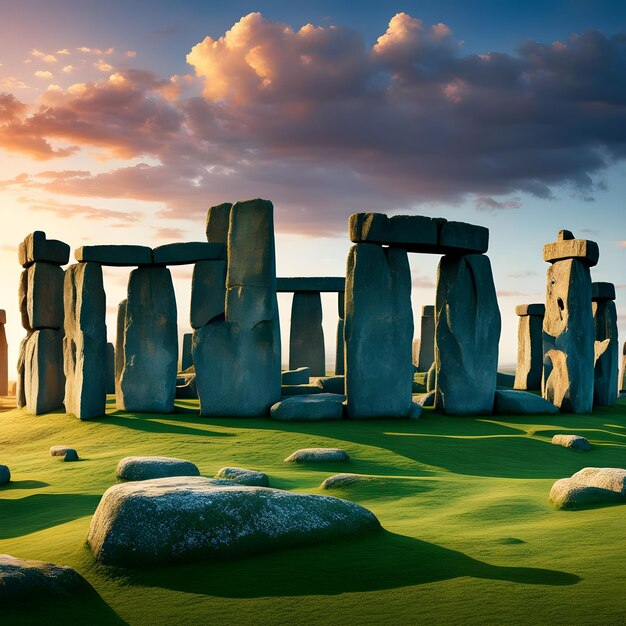 Foto illustrazione poster di stonehenge