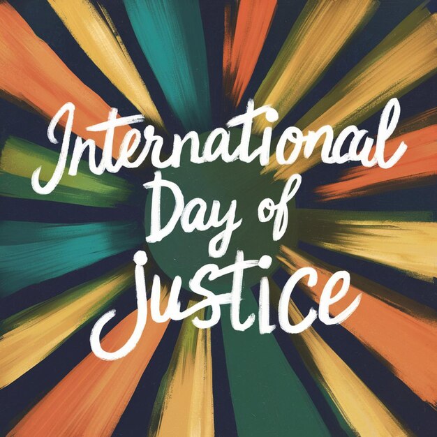 Photo a poster for international day of justice