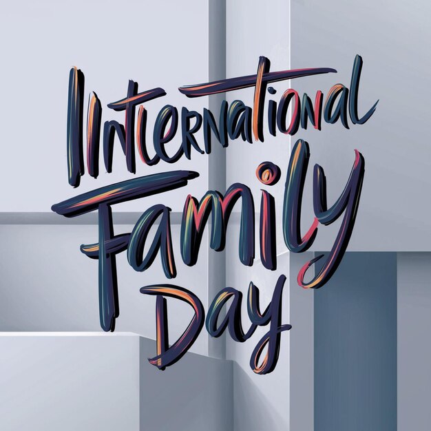 Photo a poster for international day with a colorful background