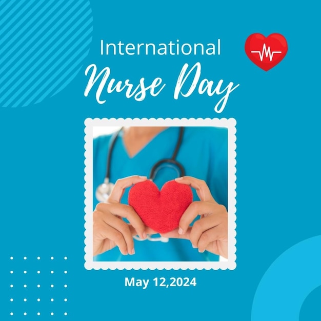 a poster for international nurse day in march with a heart that says international day day