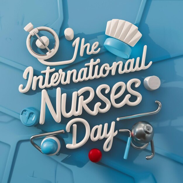 Photo a poster for the international nurses day in the world