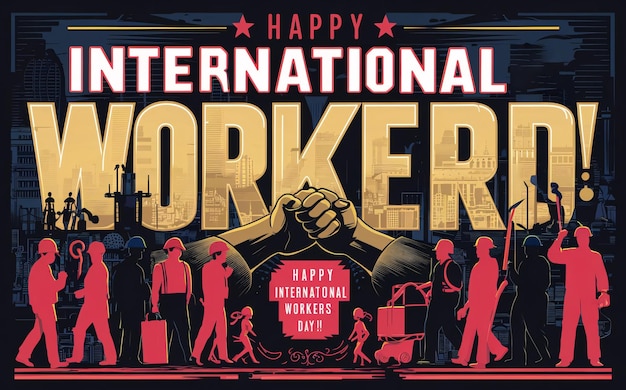 Foto a poster for the international workers day