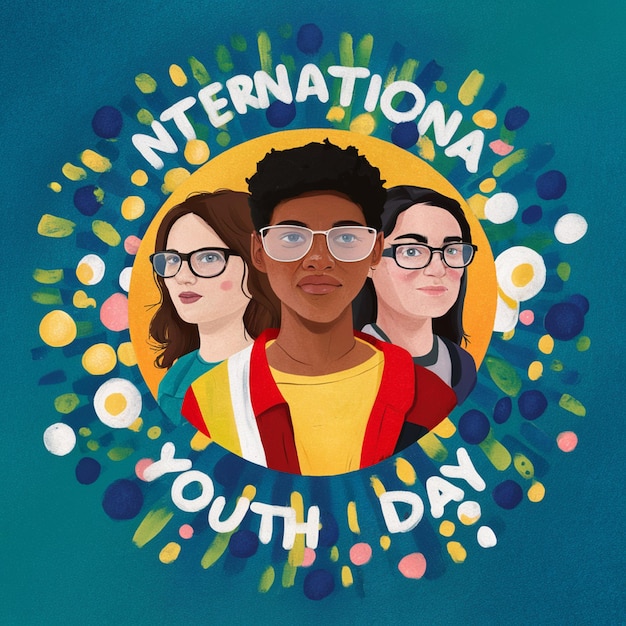 a poster for international youth day with the words international youth