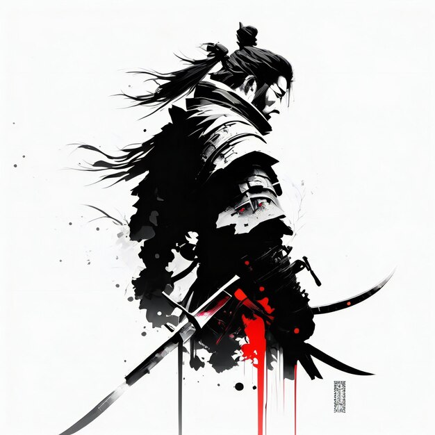 Photo a poster for a japanese character with a sword in his hand.