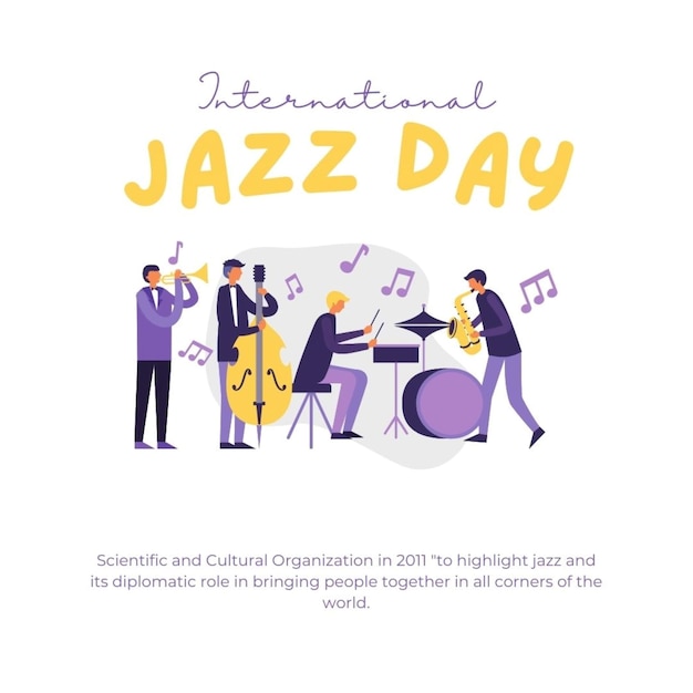 Photo a poster for a jazz band that says jazz day