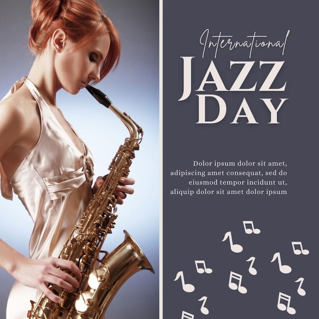 Photo a poster for jazz jazz that says jazz day