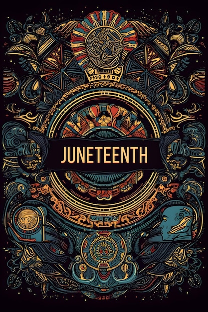 A poster for june 18th juneteenth background illustration ai generative