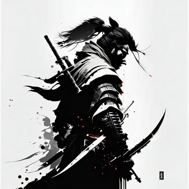 Foto un poster di un cavaliere con una spada in mano