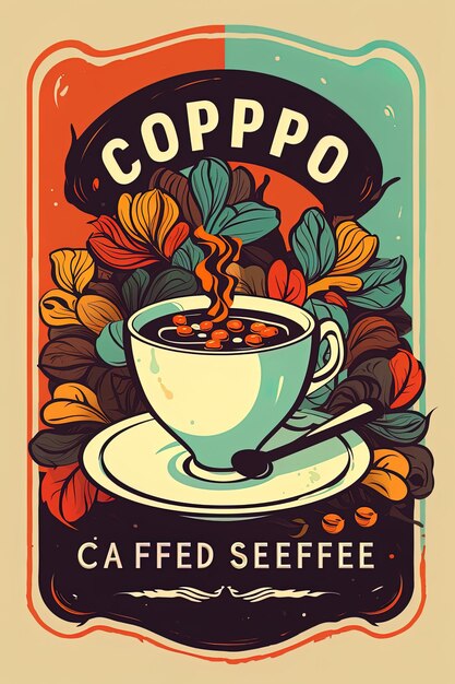 Photo a poster for kremlin coffee with a cup of coffee