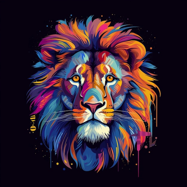 a poster of a lion with the number 10 on it