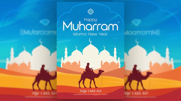 a poster of a man riding a camel with a picture of a man riding a camel