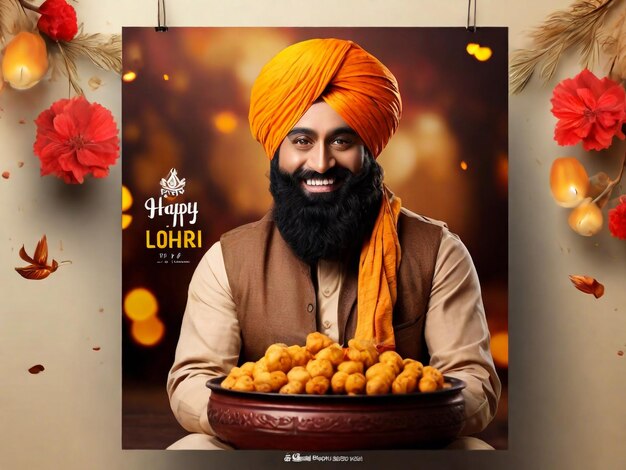 a poster of a man with a turban on it