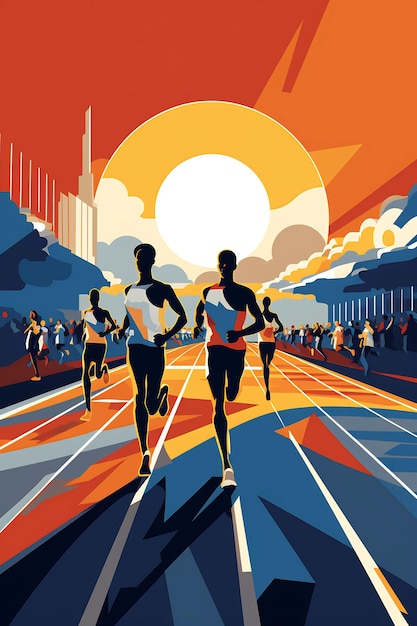 a poster for the marathon with the words marathon on it.