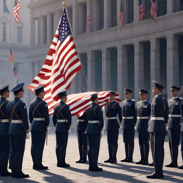 Foto un poster per il memorial day degli stati uniti d'america