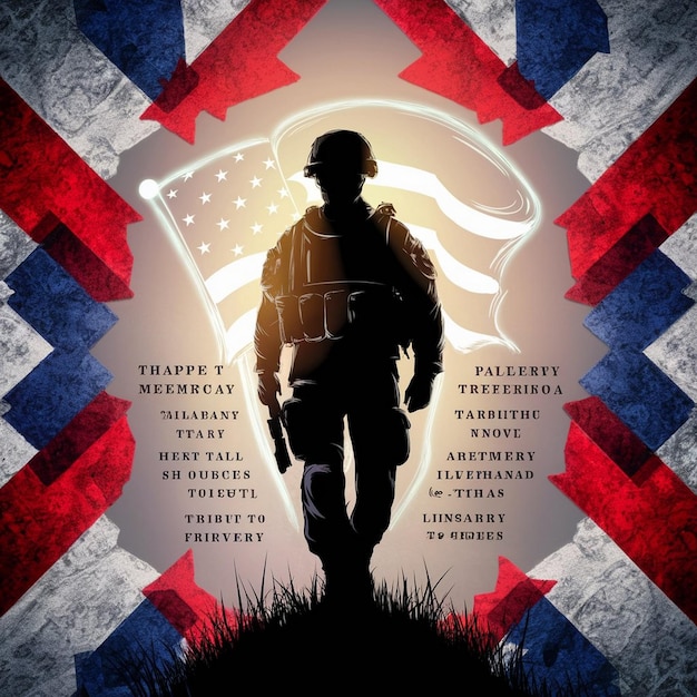 A poster for memorial day with the words happy memorial on it