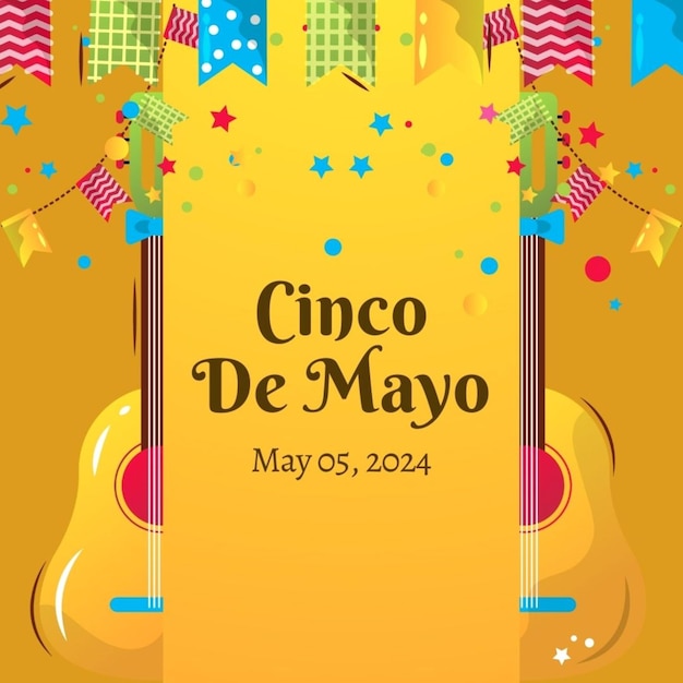 メキシコのギターとギターのポスター