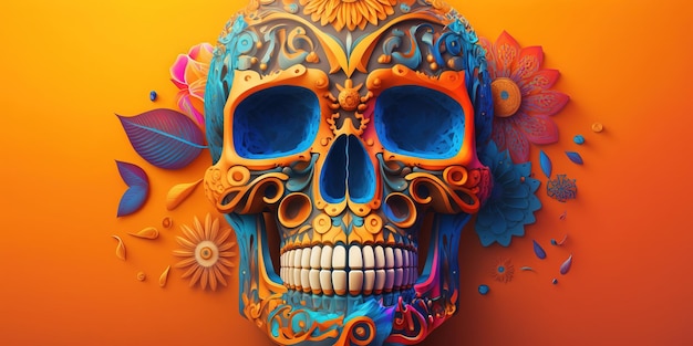 A poster for the mexican skull