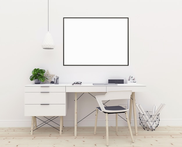 Poster mockup - horizontal frame