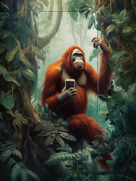 A poster for a monkey called orangutan